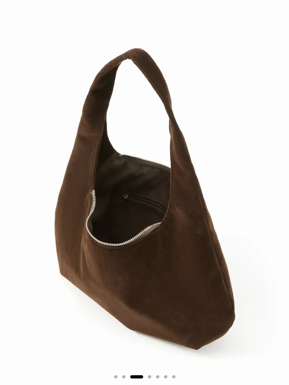 ✨NWT Cider Dark Brown Velvet Suede Hobo Shoulder Bag NWT + Dust Bag